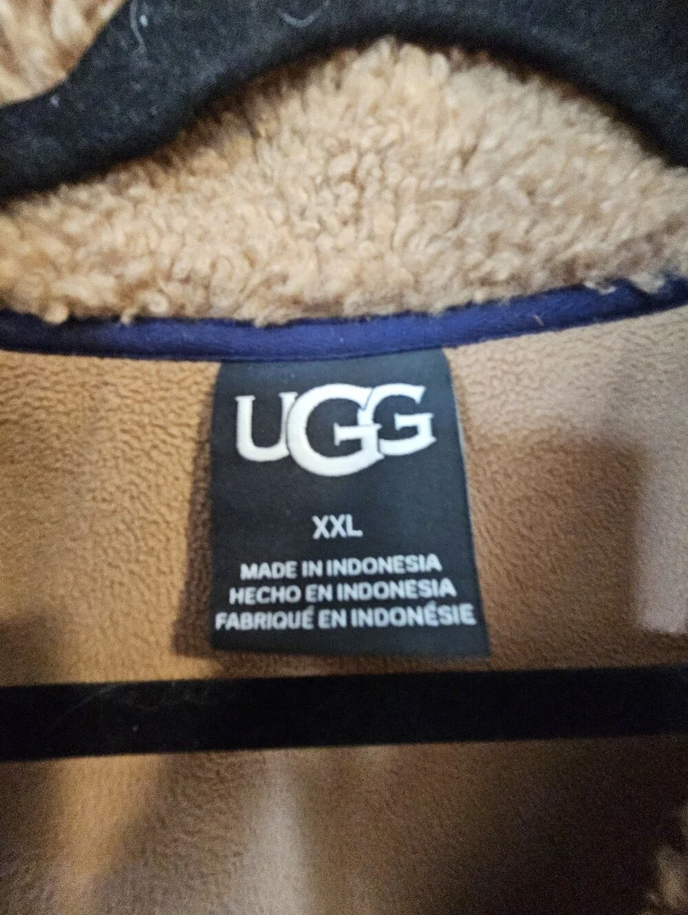 Like-New Men's UGG UGGbraid (?) Half-Zip Teddy Fleece Pullover (Size XXL) - Picture 2 of 10